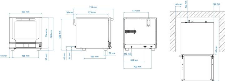 Image du produit Tecnoeka Four à air chaud pour plaques avec vapeur