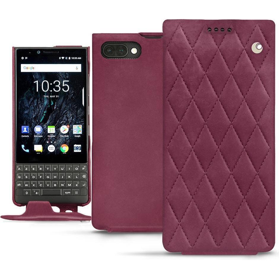 Noreve Lederschutzhülle vertikal (Blackberry KEY2), Smartphone Hülle, Violett