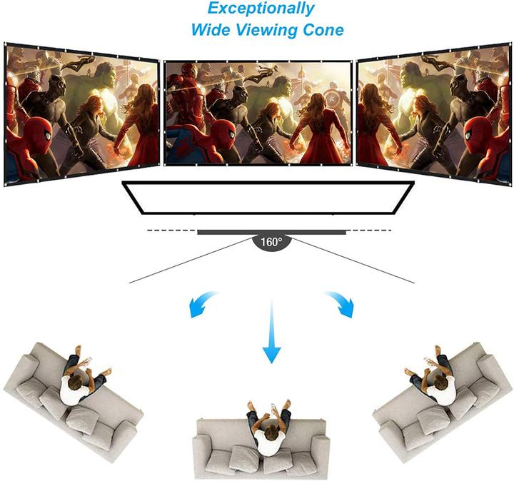 Image du produit Towond Écran de projection (150", 16:9)