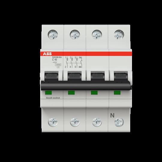 Produktbild ABB S203M-C40NA Sicherungsautomat 40A 3-polig+NA 10kA