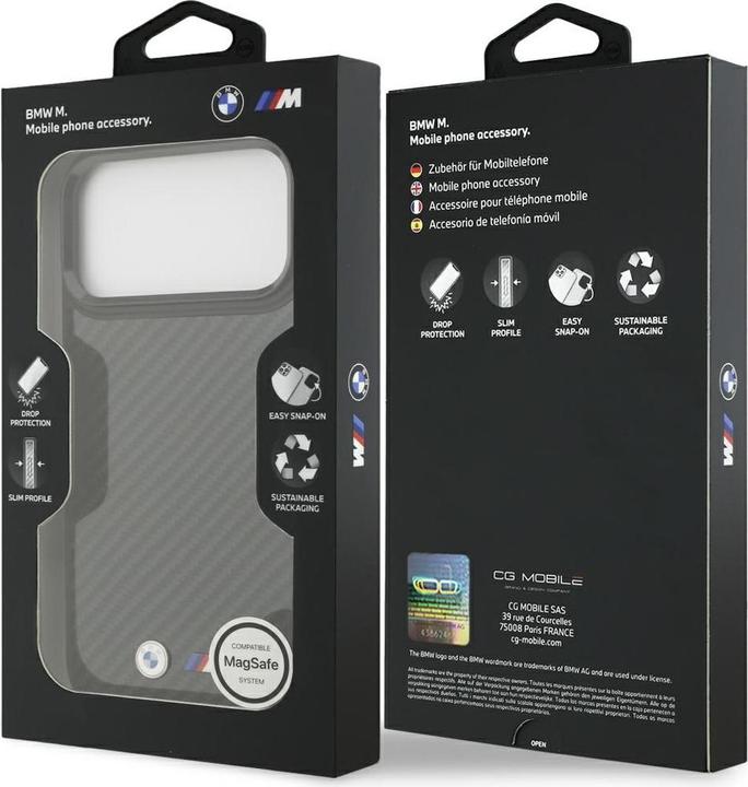 Actual product image BMW M Kevlar Matt MagSafe Case for iPhone 17 Pro Max Black (Apple iPhone 17 Pro Max)