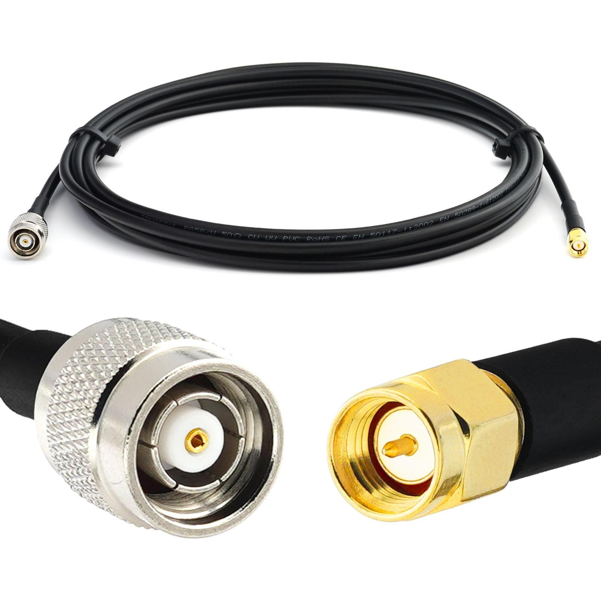 Rangeful RP-TNC Male to SMA Male 1m RG58/U Coaxial Cable RG58-RPTNCM-SM-1, Cavo antenna