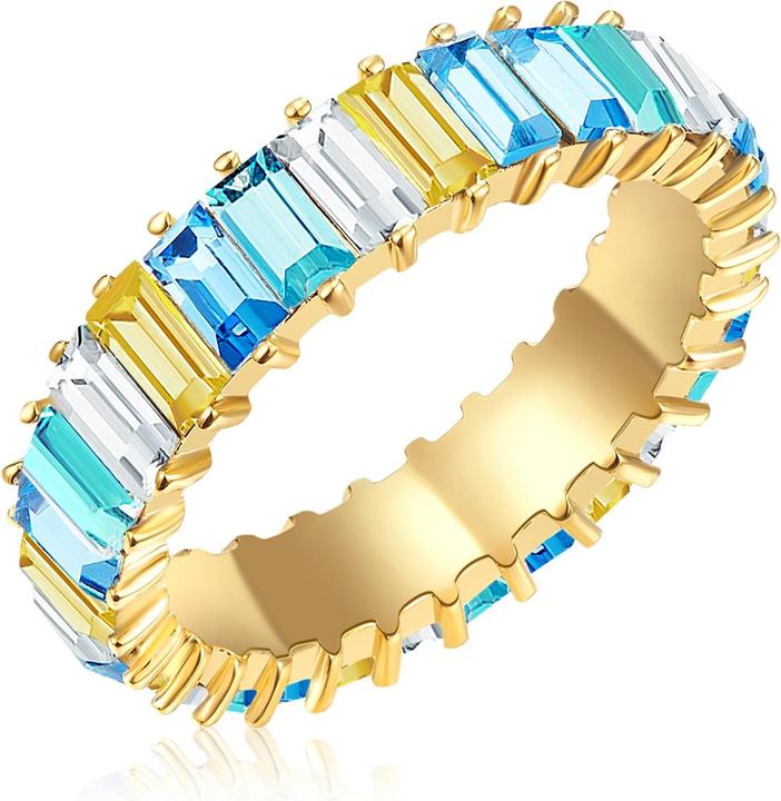 Image du produit Yokoamii Femmes métal cristal de verre or jaune - 30088 (5, 50)