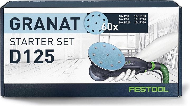 Produktbild Festool Schleifmittel D125 GR-Set (120, 180, 220, 320, 60, 80, P 80+)