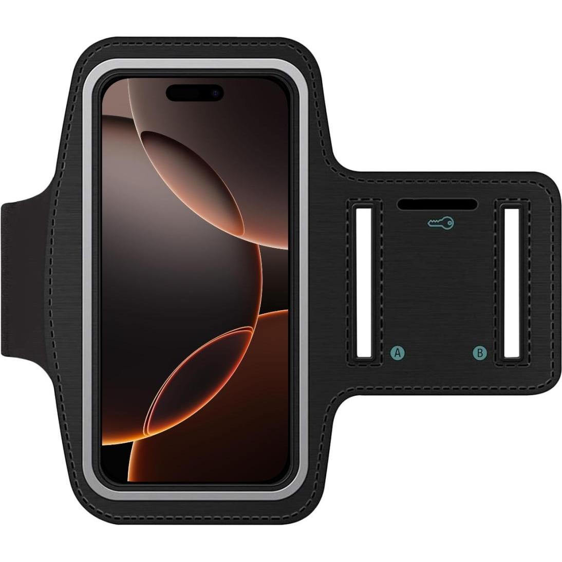 SmartFitness Apple iPhone 16 Pro Max Handy Sport Armband, Smartphone Sportarmband, Schwarz