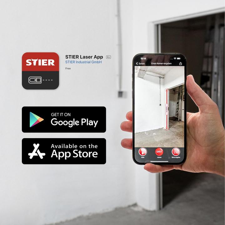 Actual product image Stier Laser rangefinder SLE-100 100m (100 m, 635 nm, Laser range finder)