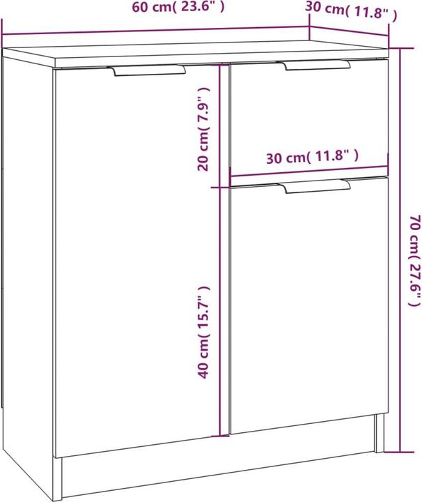 Image du produit vidaXL Sideboard (60 x 30 x 70 cm)