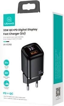 Produktbild Usams 33W QC + PD Digital Display Fast Charger (33 W, 1 Port)