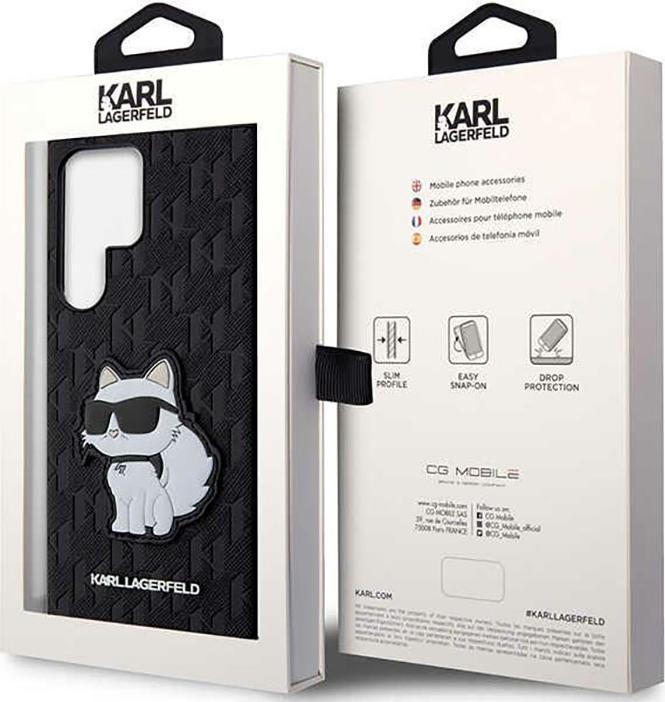 Actual product image Karl Lagerfeld Galaxy S23 Ultra S918 Saffiano Monogram Choupett (Samsung Galaxy S23 Ultra)