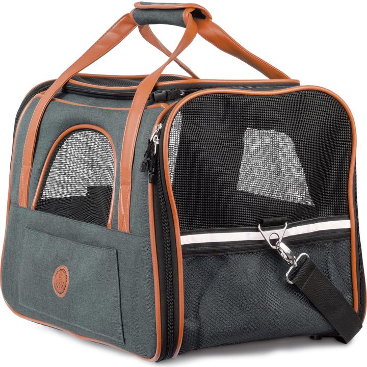 Produktbild Hund ist König Hundetasche (Hund, Katze, Abschliessbar, Atmungsaktiv, Reflektoren, Faltbar)