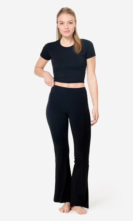 Produktbild Kimjaly Leggings Damen Yoga und Pilates Schlaghose dehnbar (L)