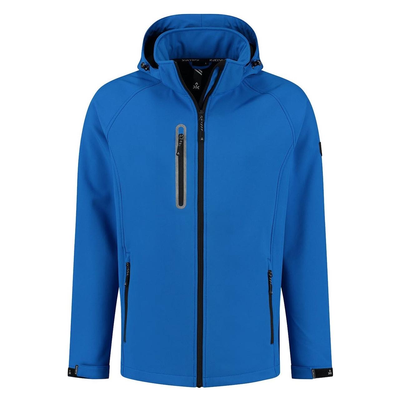 Kjelvik, Mannen, Outdoor Jassen, Kevan Softshelljas Heren - Maat S (S), Blauw, S
