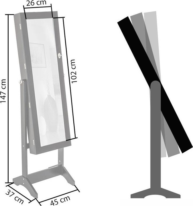 Immagine prodotto tectake Armadio per gioielli