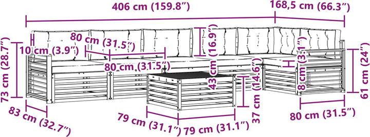 Produktbild vidaXL Outdoor-Sofa