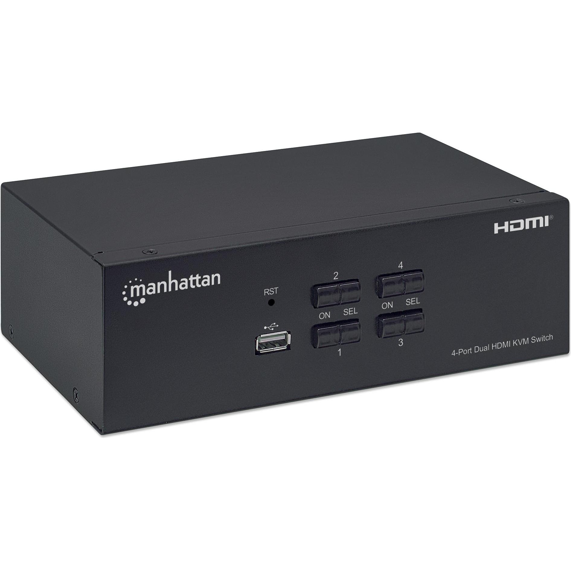 Manhattan KVM Switch, KVM Switch, Schwarz