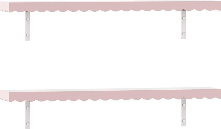 En.Casa Kinder-Wandregal 2er Set Vestnes 80x17x4 cm Cotton Candy