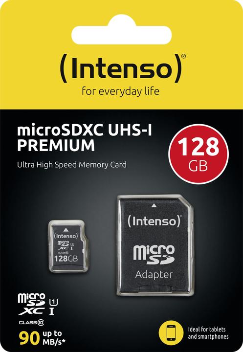 Immagine prodotto Intenso UHS-I Premium (128 GB, microSDXC, U1, UHS-I)