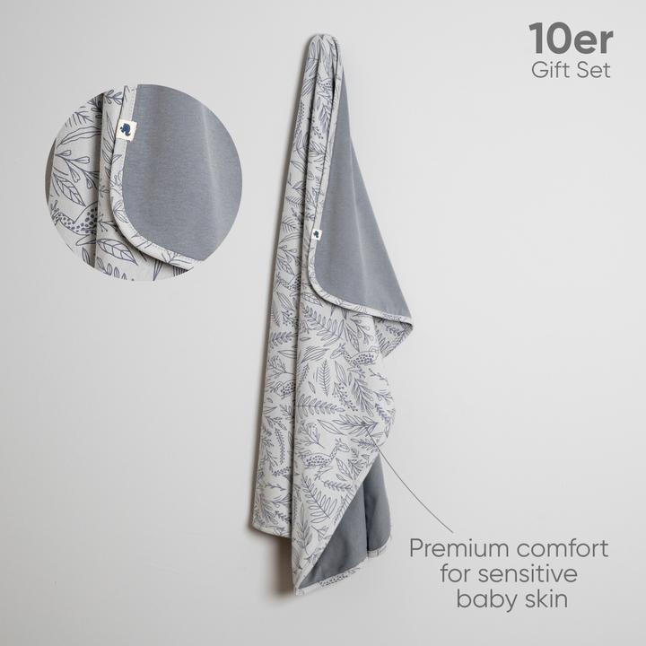 Produktbild TotsTale Premium 10-teiliges Geschenkset aus Bio-Baumwolle – Erstausstattung für Neugeborene (50, 56, 62, 68)