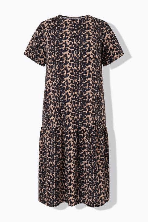 Image du produit Studio Untold Robe midi à volant, manches courtes et coupe évasée (54, 56)