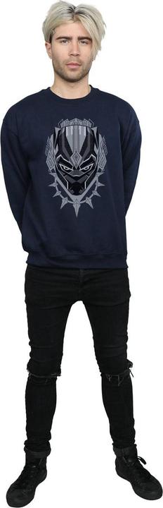 Actual product image Mens Black Panther Head Cotton Sweatshirt (XL)