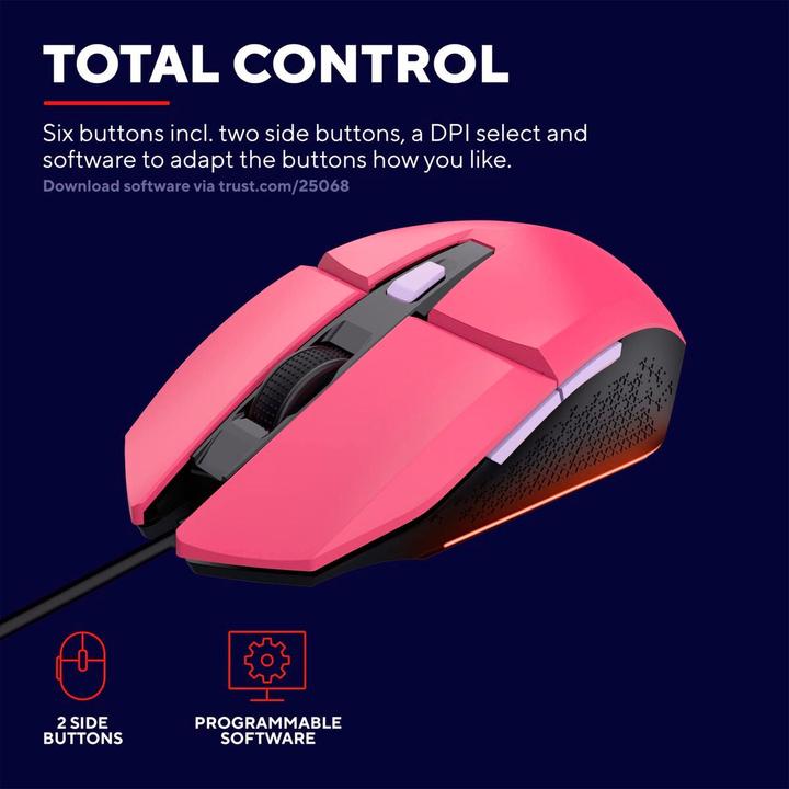 Produktbild Trust Gxt109p Felox Gaming Mouse Pink (Kabelgebunden)