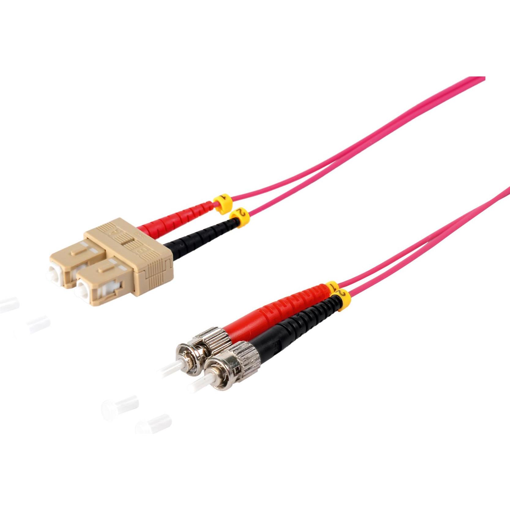 Shiverpeaks S/CONN maximum connectivity LWL-Duplex Patchkabel SC/ST 50/125µ, OM4, violett, 2,0m (S/UTP, 2 m), Netzwerkka...