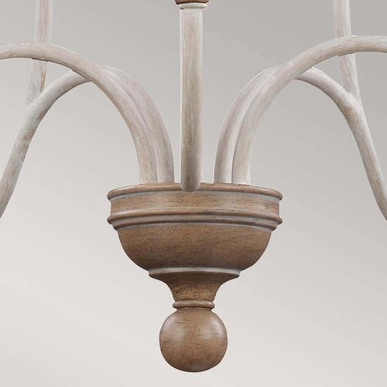 Produktbild Elstead Lighting Hartsville Kronleuchter E14 5-fach Chalk Washed, Beachwood (56.80 cm)