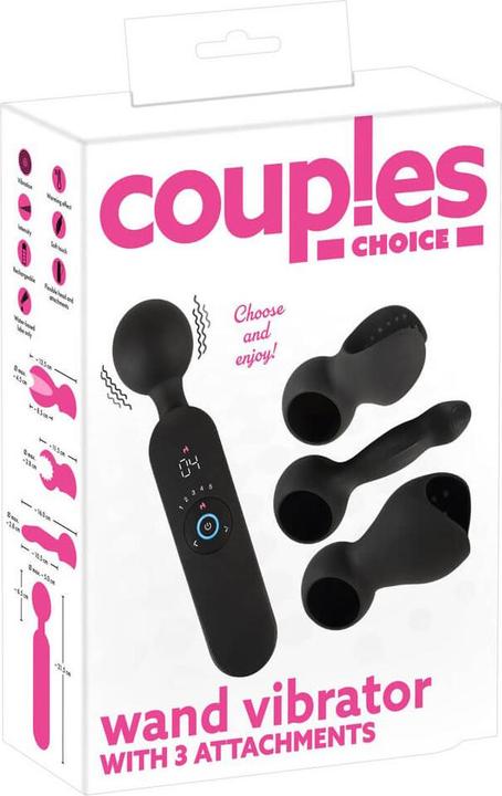 Couples Choice wall vibrator with 3 attachments