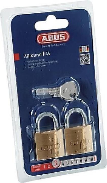 Produktbild Abus Vorhängeschloss 45/30 Messing 30 mm 2er Pack