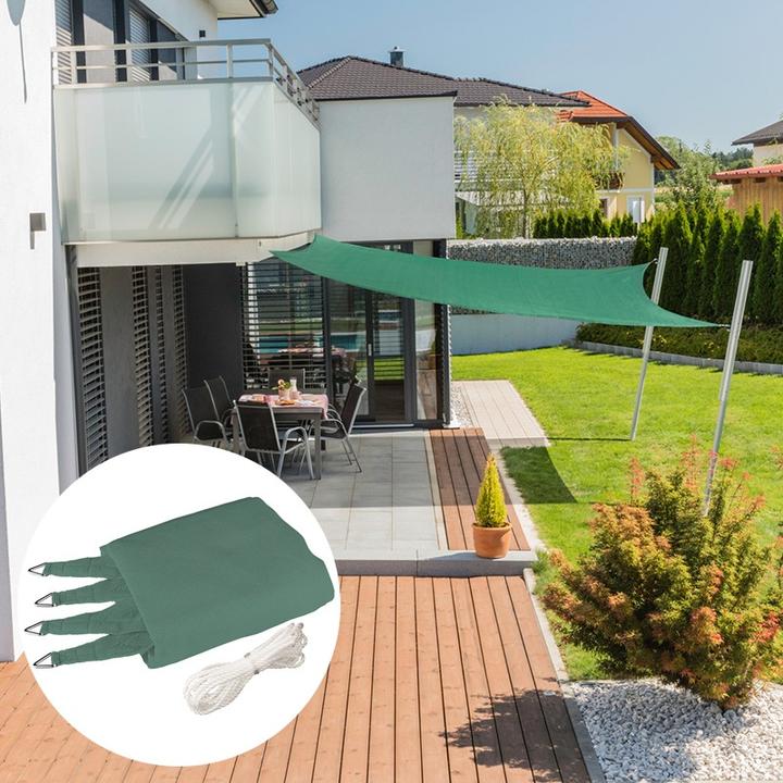 Immagine prodotto Windhager Tenda da sole 400 cm, quadrata, verde (4 x 4 m)