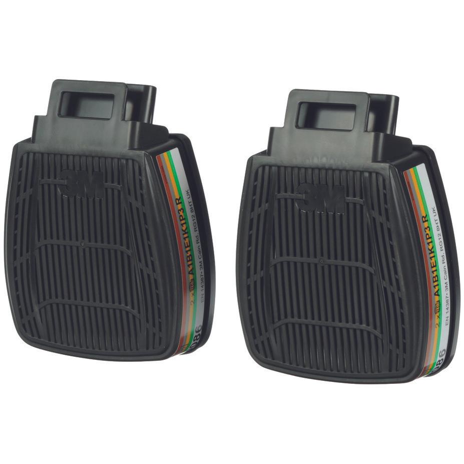 3M, Accessori protezione sul lavoro, Filtro combinato Secure Click contro gas, vapori e particelle (Filtro di ricambio per respiratore)