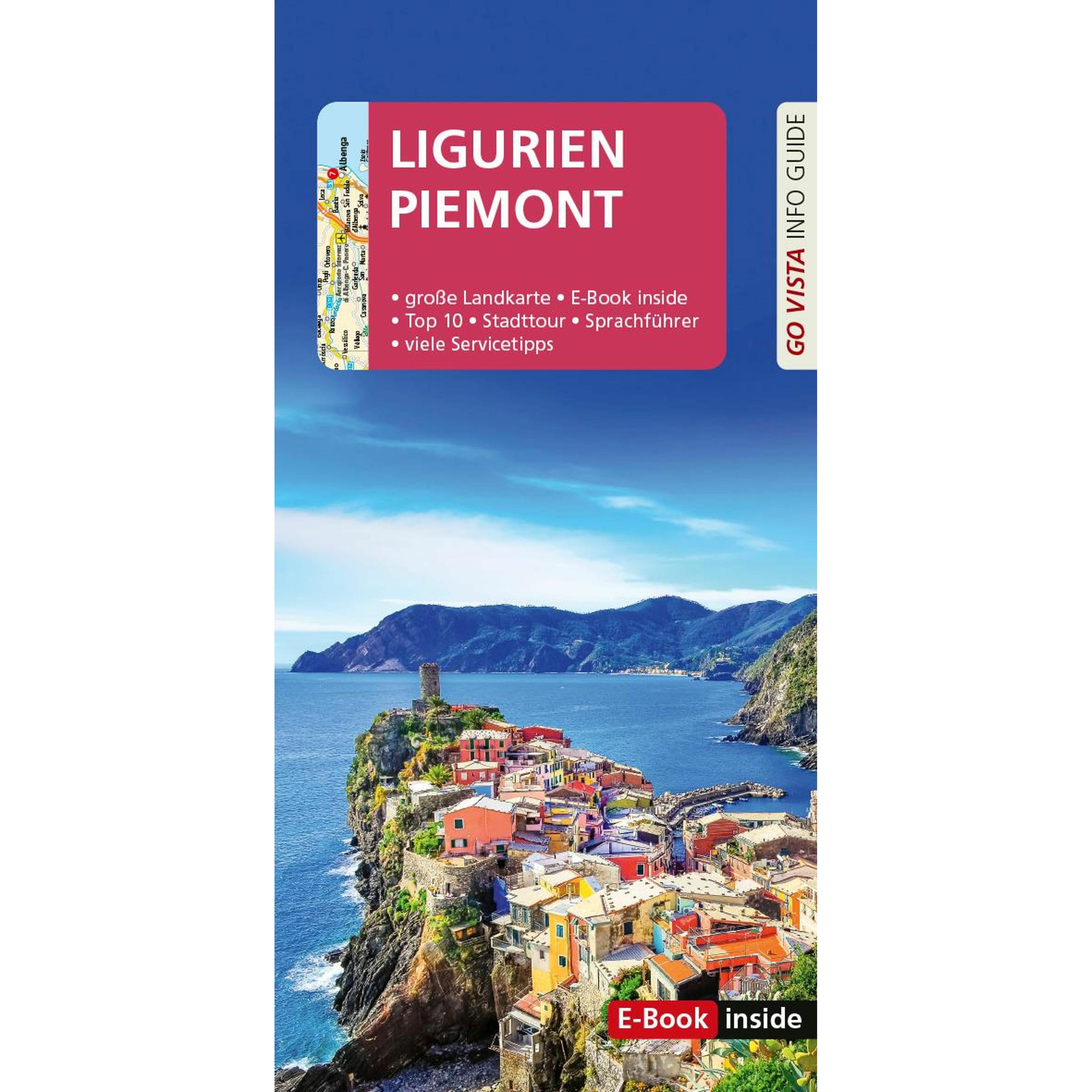 GO VISTA: Reiseführer Ligurien und Piemont, Landkarte