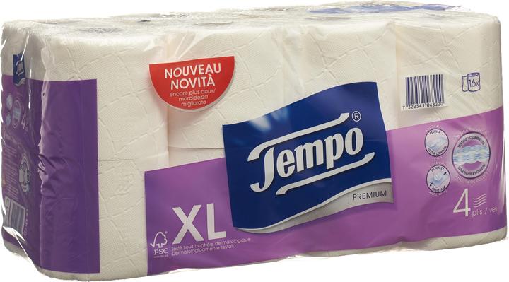 Image du produit Tempo Papier toilette premium blanc 4 plis 110 feuilles (16 x)