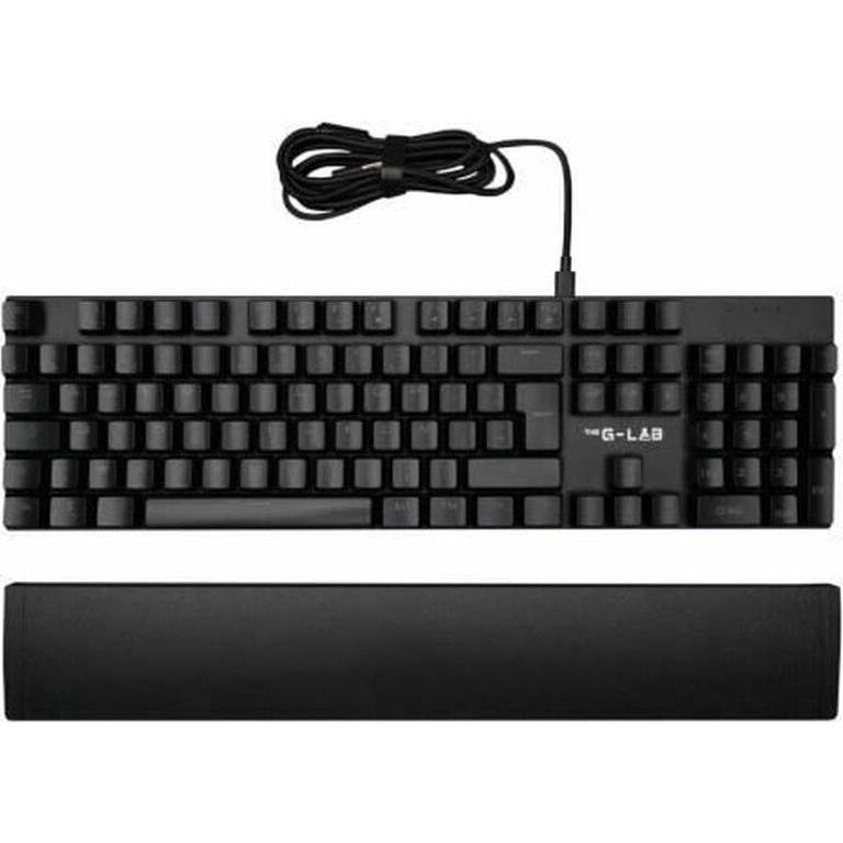 The G-Lab Keyz Carbon Ex - Noir/RGB/Filaire/Switch Tactile (Francese, Cablato), Tastiera, Nero