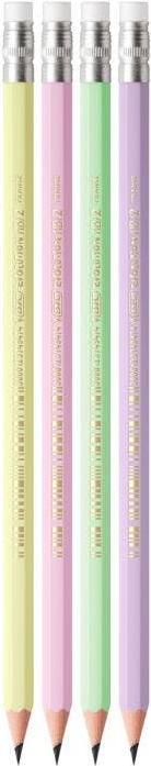 Immagine prodotto Bic Matite EVOLUTION PASTEL HB rosa, viola, verde, giallo con gomma, 10 pezzi. (HB, 10x)