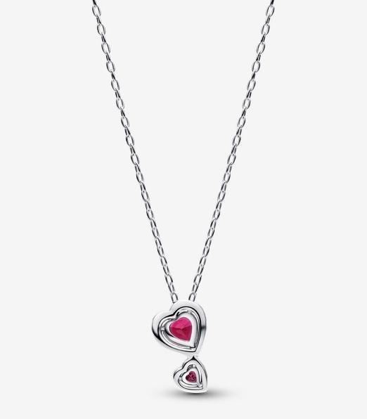 Immagine prodotto Pandora Necklace with Pendant Red Halo Heart (Argento 925, 60 cm)