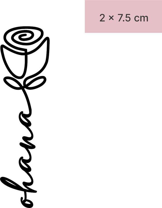 Actual product image minink Temporary tattoo - Ohana Rose