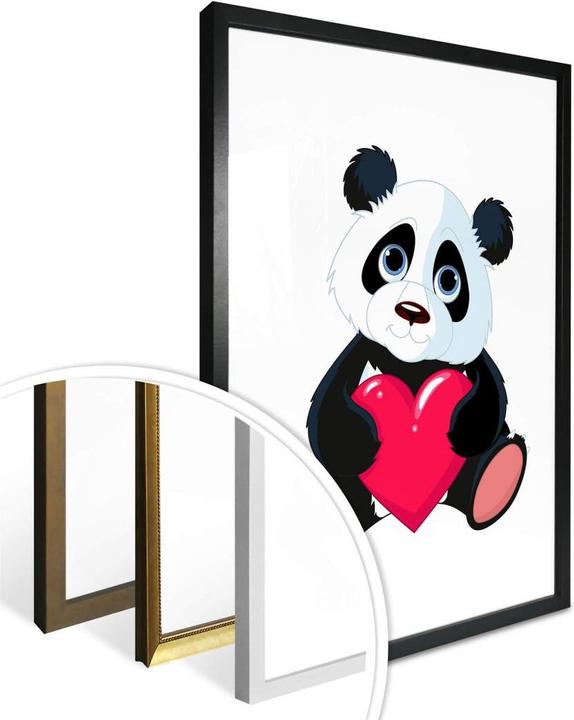 Image du produit Trenddeko Panda avec coeur (100 x 120 cm)