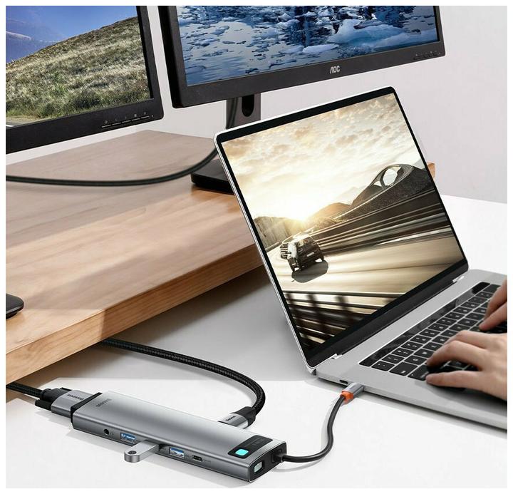 Actual product image Baseus CAHUB-CT0G (USB-C, 11 ports)