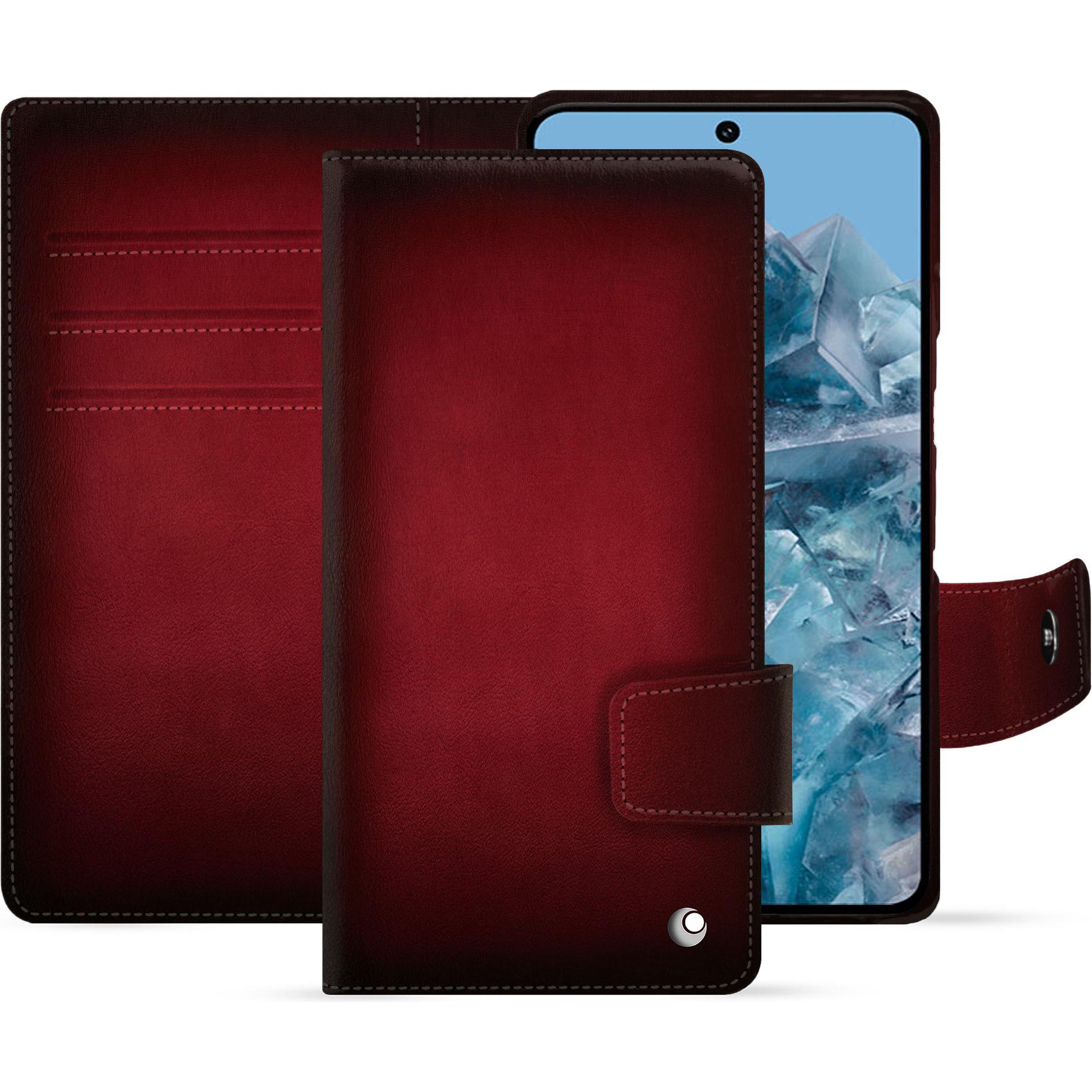 Thumbnail - Noreve Lederschutzhülle Google Pixel 8 Pro (Google Pixel 8 Pro), Smartphone Hülle, Rot