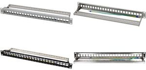 Produktbild LogiLink 19" Patchpanel für 24 Keystone-Module, mit Beschriftungsfeldern u. Kabelabfang