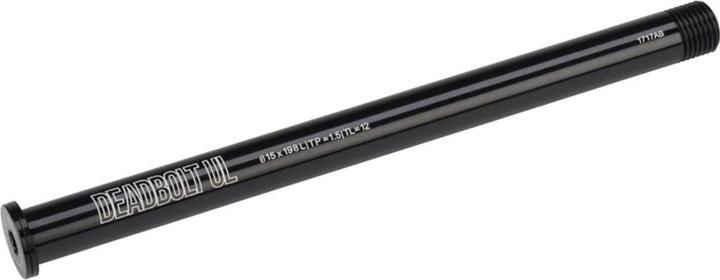 Actual product image Salsa Deadbolt Ultralight thru axle, VR 15x198mm, M15x1.5, 12mm, black