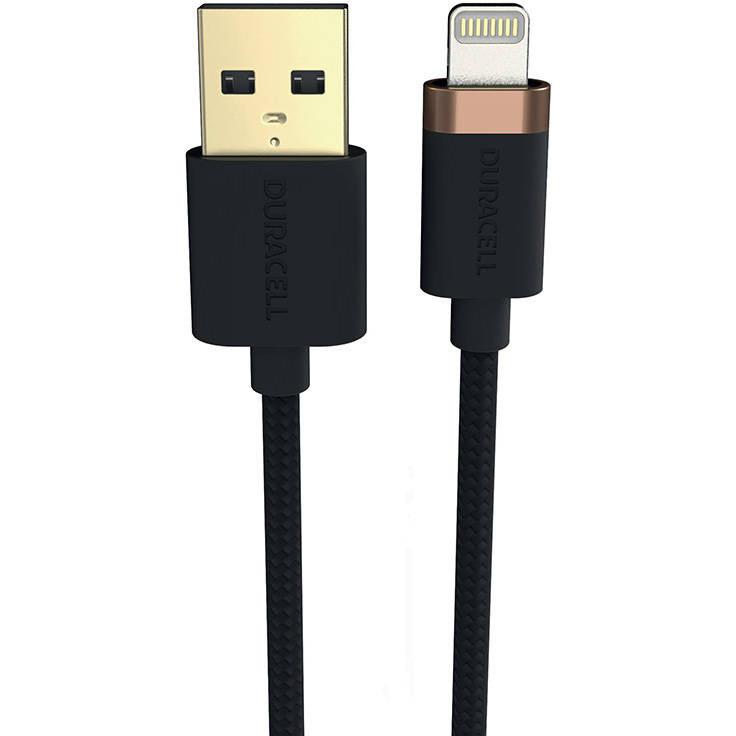 Duracell USB-C cable for Lightning 1m (Black) (1 m, USB 3.2 Gen 1), USB Kabel