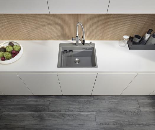 Produktbild Blanco ETAGON 6-F | SILGRANIT vulkangrau | Einbauart: Flächenbündig | mit Ablauffernbedienung, mit Z (Einbauspüle, 59.10 cm, 50.10 cm)