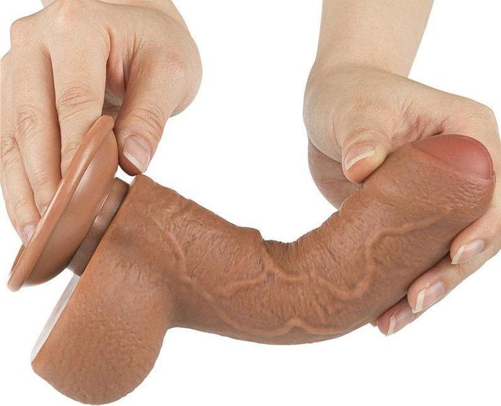 Productafbeelding Lovetoy Skin-Schiebe-Dildo 18,3 cm (Ø 3,5 cm) - Braun