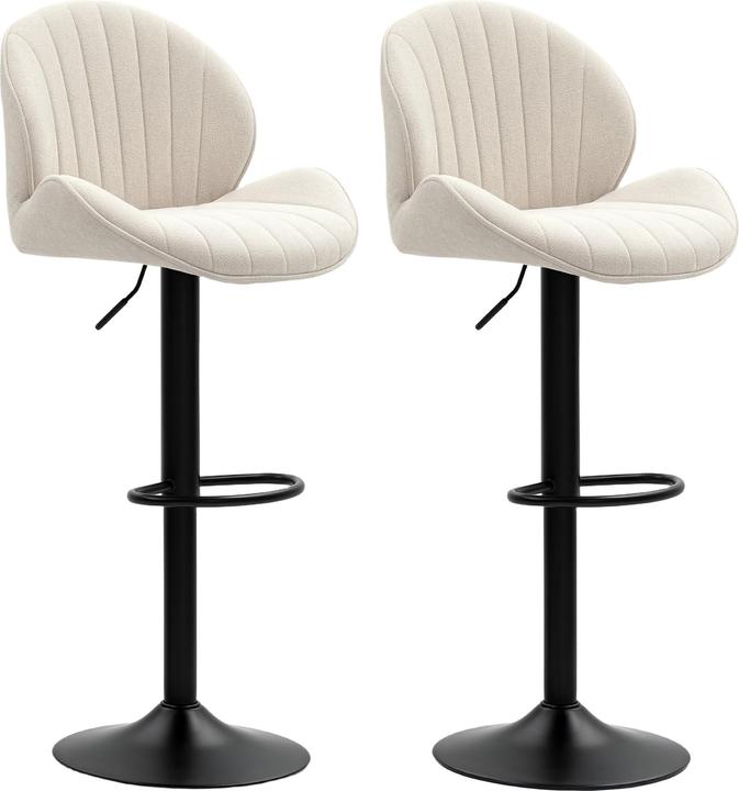 Actual product image Homcom Barhocker Polyester, Stahl Beige