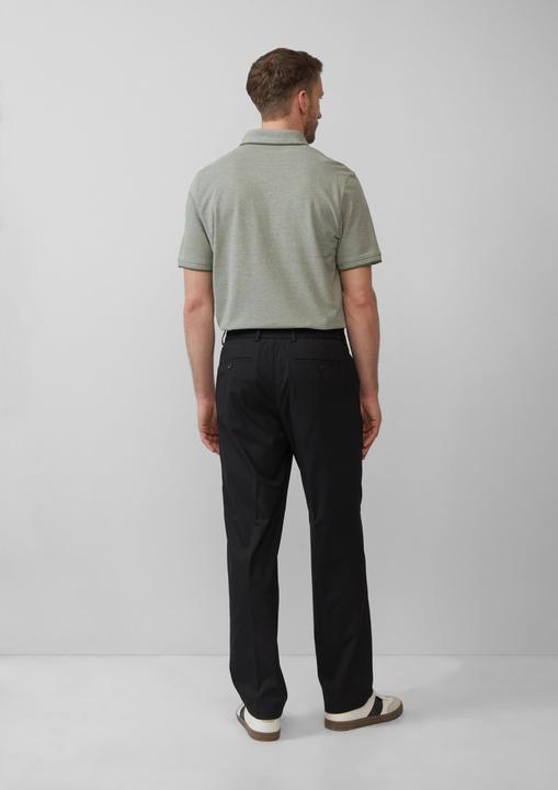 Actual product image S.Oliver Polo-Shirt Poloshirt aus meliertem Baumwollpiqué (S)