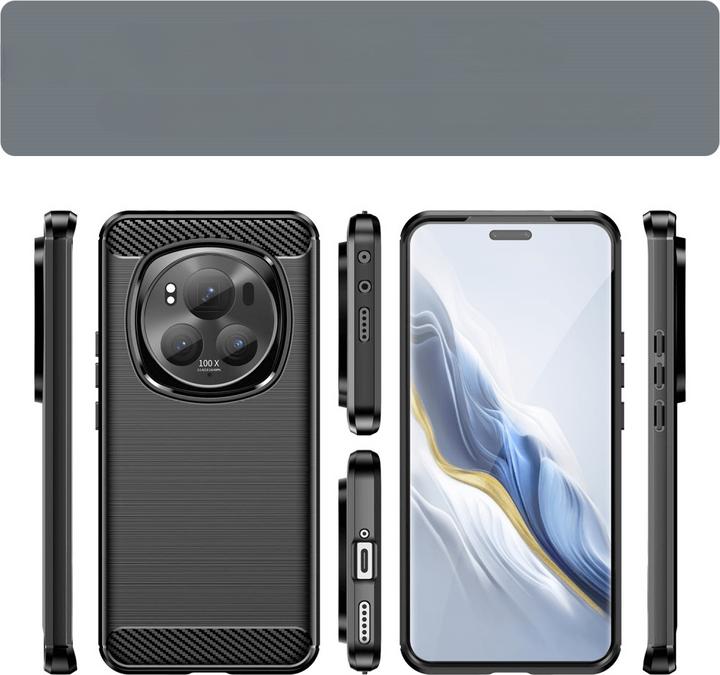 Immagine prodotto Cover-Discount Honor Magic6 Pro - Custodia in metallo effetto carbonio nero (Honor Magic6 Pro)