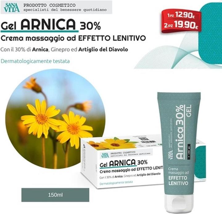 Paladin Pharma Sanavita Arnica 30% Beruhigendes Massage Gel 150ml (150 ml)