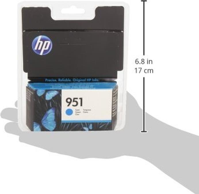 Actual product image HP CN050AE 951 ink cartridge cyan 700 pages 7ml Cyan OfficeJet Pro 8100 8610 8620 (C)